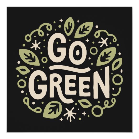 Grüne ökologische Ästhetik Poster (Vorderseite)