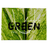 Grüne Ökologische große Geschenktasche Geschenktüte (Rückseite)