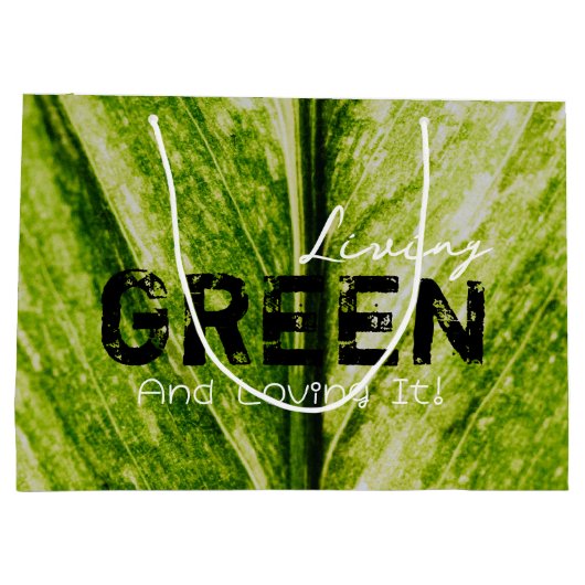 Grüne Ökologische große Geschenktasche Große Geschenktüte (Rückseite)