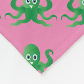 Grüne Oktopie Fleecedecke (Ecke)