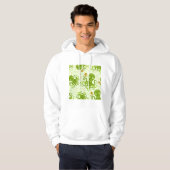Grüne Oktopoden mit Blume Hoodie (Vorne ganz)