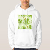 Grüne Oktopoden mit Blume Hoodie (Vorderseite)