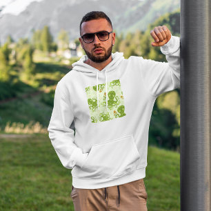 Grüne Oktopoden mit Blume Hoodie