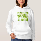 Grüne Oktopoden mit Blume Hoodie (Vorderseite)