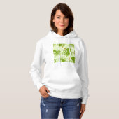 Grüne Oktopoden mit Blume Hoodie (Vorne ganz)