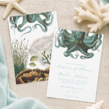 Grüne Oktopus Aquarium Hochzeit