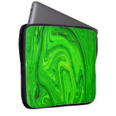 Grüne Ölfarbe abstrakt. Ölfarbe Laptopschutzhülle (Vorne Rechts)