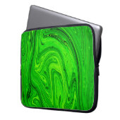 Grüne Ölfarbe abstrakt. Ölfarbe Laptopschutzhülle (Vorderseite Links)
