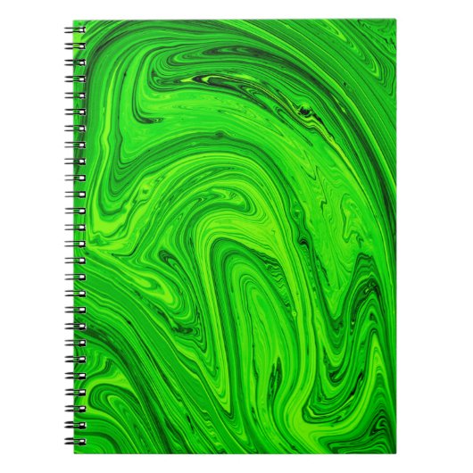 Grüne Ölfarbe abstrakt. Ölfarbe Notizblock (Vorderseite)