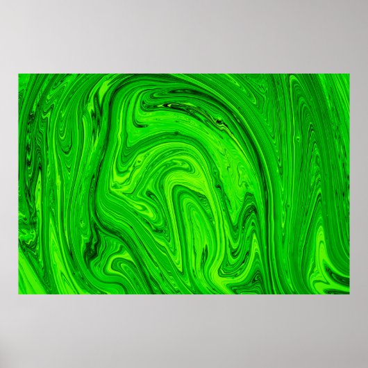 Grüne Ölfarbe abstrakt. Ölfarbe Poster (Vorne)
