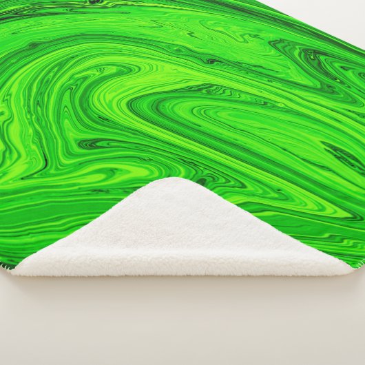 Grüne Ölfarbe abstrakt. Ölfarbe Sherpadecke (3/4)