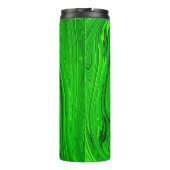 Grüne Ölfarbe abstrakt. Ölfarbe Thermosbecher (Rückseite)