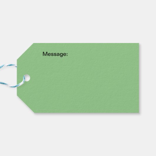 grüne Ölfarbe Geschenkanhänger (Rückseite Horizontal)