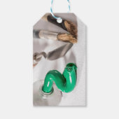 grüne Ölfarbe Geschenkanhänger (Vorderseite)