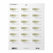 Grüne Olive Branch-Rücksendeadressen-Aufkleber Adressaufkleber (Vorne)