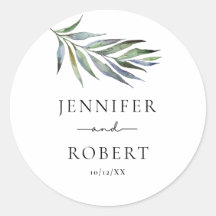 Grüne Olive Branch Wasserfarbenhochzeit