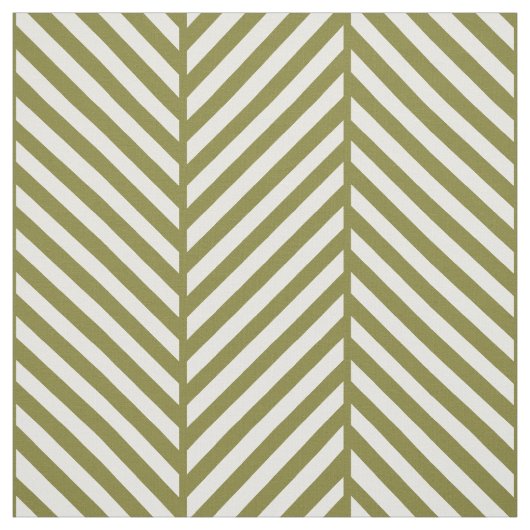 Grüne Olive Herringbone Große Skala Stoff (Muster)