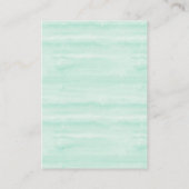 Grüne Olive Hochzeitsdetails Begleitkarte (Rückseite)