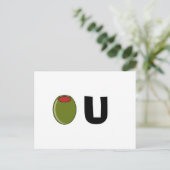 Grüne Olive Postkarte (Stehend Vorderseite)