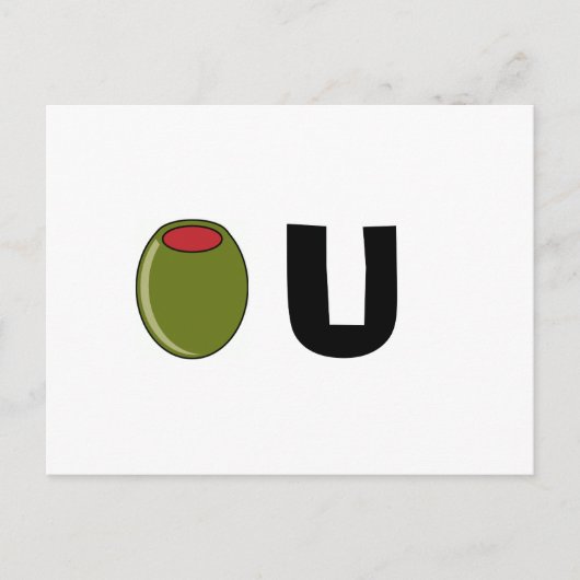 Grüne Olive Postkarte (Vorderseite)