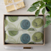 Grüne Olive Sketch Zeichnend Muster Decoupage Seidenpapier (Geschenk)