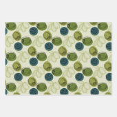 Grüne Olive Sketch Zeichnend Muster Geschenkpapier Set (Vorderseite)