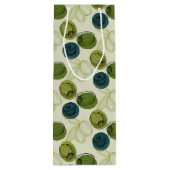 Grüne Olive Sketch Zeichnend Musterküche Geschenktüte Für Weinflaschen (Rückseite)