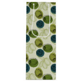 Grüne Olive Sketch Zeichnend Musterküche Geschenktüte Für Weinflaschen (Vorderseite)