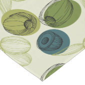 Grüne Olive Sketch Zeichnend Musterküche Mittelgroßer Tischläufer (Ecke)