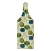 Grüne Olive Sketch Zeichnend Musterküche Schneidebrett (Vorderseite)