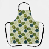 Grüne Olive Sketch Zeichnend Musterküche Schürze (Vorderseite)