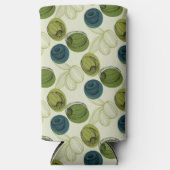 Grüne Olive Sketch Zeichnend Musterküche Selters Dosenkühler (Vorderseite)