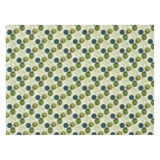 Grüne Olive Sketch Zeichnend Musterküche Tischdecke (Vorderseite (Horizontal))
