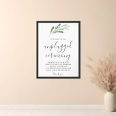 Grüne Olive Unplugged Wedding Sign Poster