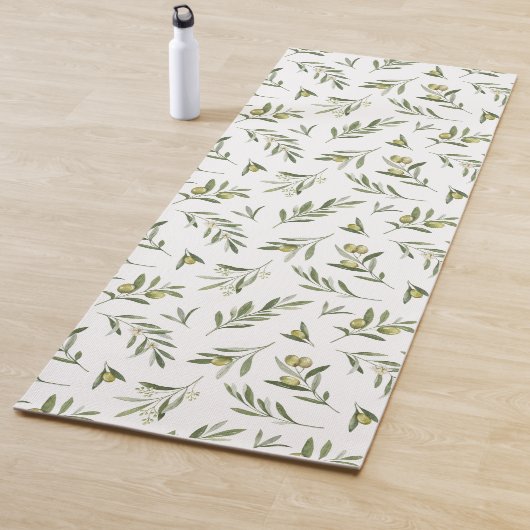 Grüne Oliven Aquarell Yogamatte (Beispiel)