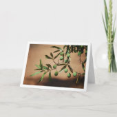 Grüne Oliven aus Olivenbaum Karte (Vorderseite)