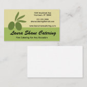 Grüne Oliven Catering-Service Visitenkarte (Vorne/Hinten)
