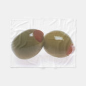 Grüne Oliven Fleecedecke (Vorderseite (Horizontal))