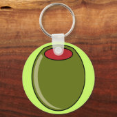 Grüne Oliven Schlüsselanhänger (Vorderseite)