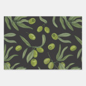 Grüne Oliven und Blätter (Vorderseite 3)
