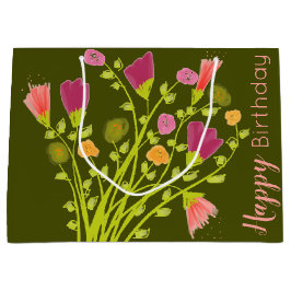 Grüne Oliven und Korallen Große Geschenktüte