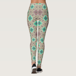 Grüne Olivendekoration Leggings