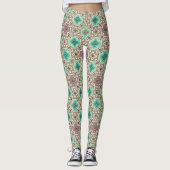 Grüne Olivendekoration Leggings (Vorderseite)