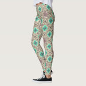 Grüne Olivendekoration Leggings (Links)