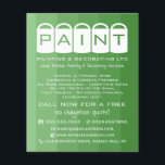 Grüne Ombre, farbige Eimer, Maler und Dekorator Flyer<br><div class="desc">Green Ombre,  Paint Buckets,  Painter & Decorator Werbung Flyer von The Business Card Store.</div>