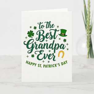 Grüne Opa-Shamrock-Karte Karte