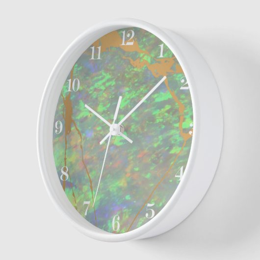 grüne Opal-Stone-Wall-Uhr Uhr (Winkel)