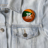 Grüne Orange Basketballmannschaft Farben Button (Beispiel)