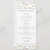 Grüne orange Blumenkarten rustikale Hochzeitskarte (Rückseite)