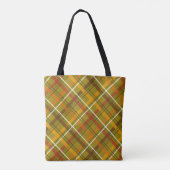 GRÜNE ORANGE BROWN YELLOW FALL KARIERT PATTER TASCHE (Rückseite)